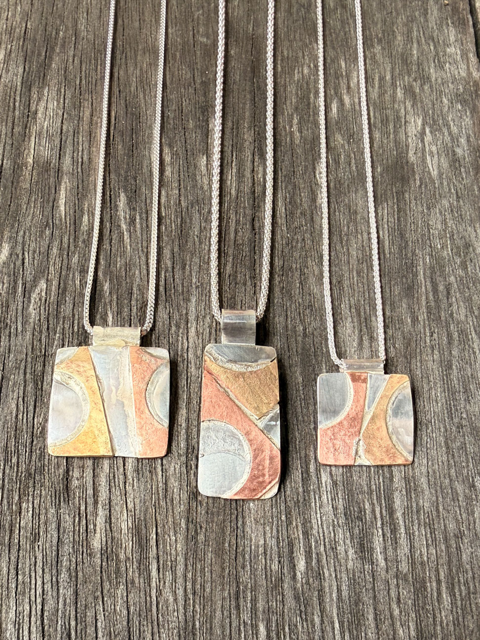 © Lori DeMark | Tri-Metal Pendants | image copyright protected