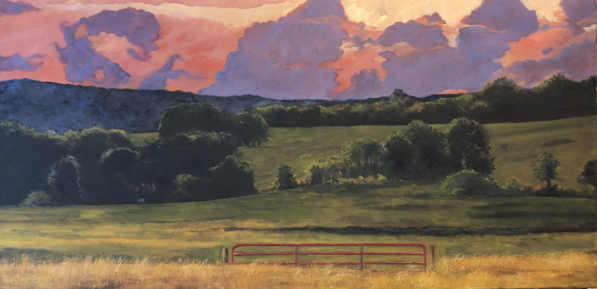 © Katherine Riedel | Evening sky at farm | image copyright protected
