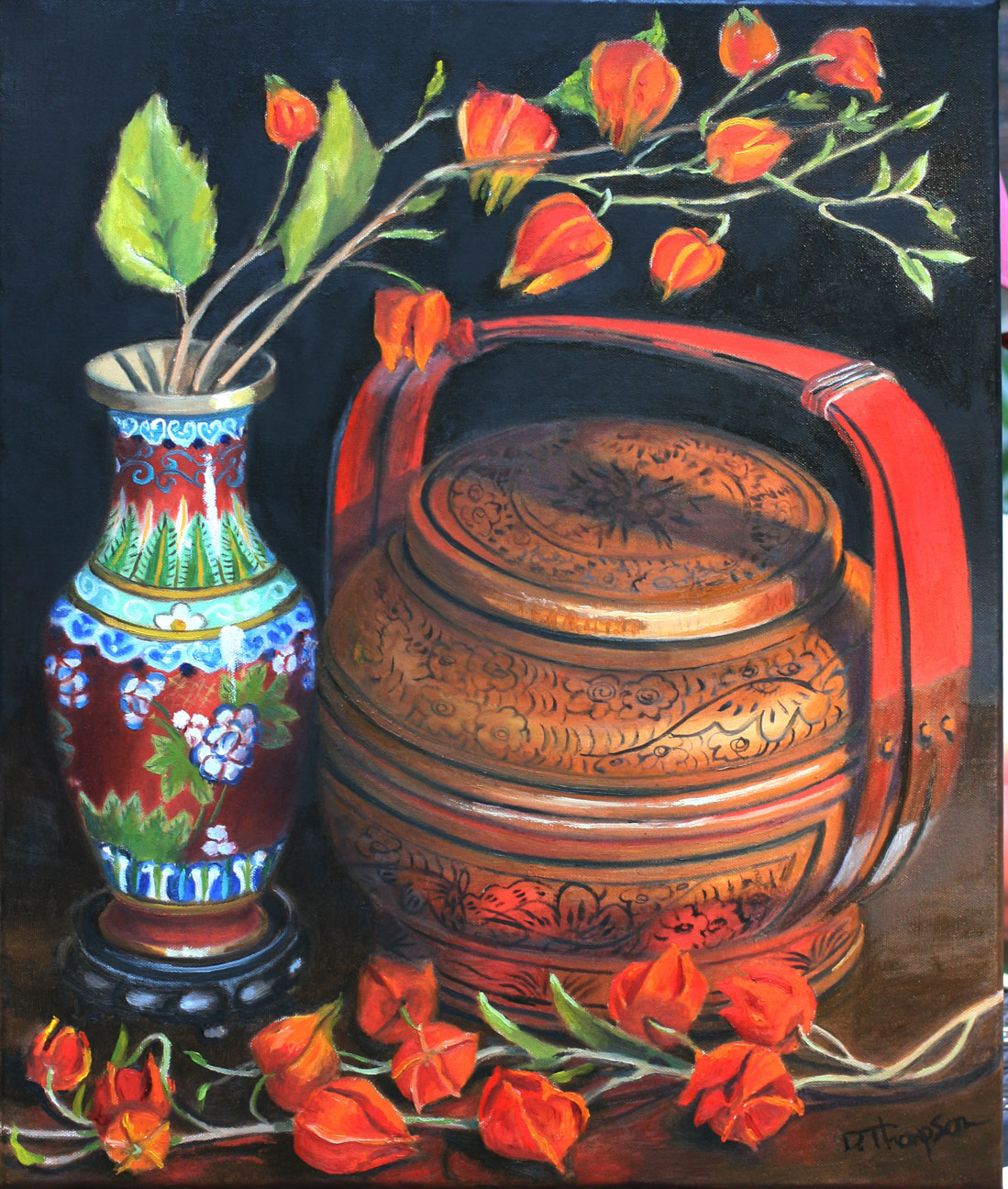 © Dana B. Thompson | Asian Influence Enamel & Wood | image copyright protected